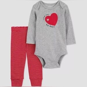 Valentine’s Day matching set “little one big heart”
